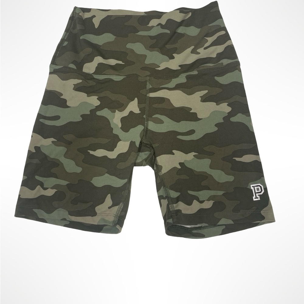 Green camo‎ Victoria's Secret biker shorts.  Size extra small. #VictoriaSecret